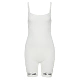 Tracksuit Yoga Sport Vest Sling Print Sports High Waist Jumpsuit Casual Exercise Training Set Women Fashion Rompers Tights