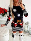 2021 Christmas Knitted Sweater Dress Women
