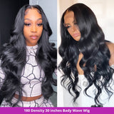 30 Inch Body Wave Lace Front Wig Human Hair for Black Women Pre Plucked With Baby Hair Brazilian Remy 13x4 Lace Frontal Wigs