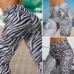 Elastic animal skin sports leggings  wintersexy warm women pants gym  sportswear Leggings