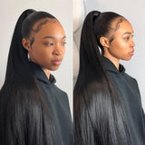 ALI GRACE Hair Brazilian Straight Hair Bundles 1/3/4 Pcs Straight Human Hair Bundles 30 32 32 Inch Remy Hair Weave Natural Color