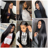 BEAUDIVA Lace Closure Wig Bone Straight Human Hair Wigs 4x4 Lace Front Wigs Prepluck Straight Human Hair Wigs With Baby Hair