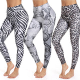3D Snake Print Sports Leggings High Waist Breathable