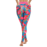 FITTOO Hot Sexy Leggings For Fitness Printed Flowers Elastic Leggings