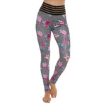 FITTOO Hot Sexy Leggings For Fitness Printed Flowers Elastic Leggings