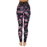 FITTOO Hot Sexy Leggings For Fitness Printed Flowers Elastic Leggings