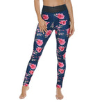 FITTOO Hot Sexy Leggings For Fitness Printed Flowers Elastic Leggings
