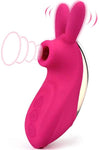 3-IN-1 Sucking Licking Rabbit Vibrating G-spot Clit Sucking Vibrator Nipple Stimulation Tongue Massager Sex Toy for Women Couple