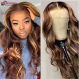 P4/27 Highlight Wig Brazilian Body Wave Wig Lace Front Human Hair Wigs For Black Women Honey Blonde Ombre Lace Frontal Wig Remy