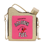 Fun Gasoline Bottle Design Crossbody Bag for Women