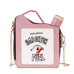 Fun Gasoline Bottle Design Crossbody Bag for Women