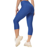 FITTOO Women Leggings Capris Textured Anti Cellulite Leggins Push Up High Waist Sport Pant Fitness Athletic Scrunch Butt Cropped