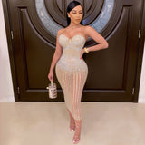 Women Dress Sexy Night Club Sequin Glitter Diamond Dress