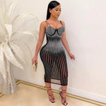 Women Dress Sexy Night Club Sequin Glitter Diamond Dress