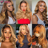 P4/27 Highlight Wig Brazilian Body Wave Wig Lace Front Human Hair Wigs For Black Women Honey Blonde Ombre Lace Frontal Wig Remy