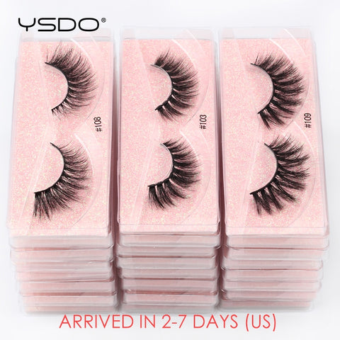 YSDO Eyelashes Wholesale 10/20/50/100 PCS 3d Mink Eyelashes Natural Mink Lashes
