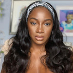 SVT Headband Wig Human Hair Scarf Wig 180% Density Remy Brazilian Body Wave Wig