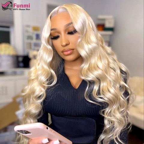 613 Honey Blonde Lace Front Wig Transparent Body Wave Part Lace Wigs