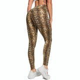 Elastic animal skin sports leggings  wintersexy warm women pants gym  sportswear Leggings