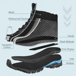 GRITION Mens Waterproof Hiking Boots Alpine Lace Up Mountain Climbing Work Shoes Non Slip Outdoor