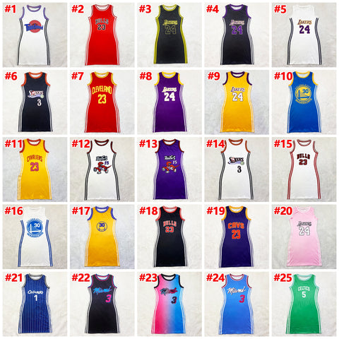 Casual Letter Number stripe tank Mini Dress