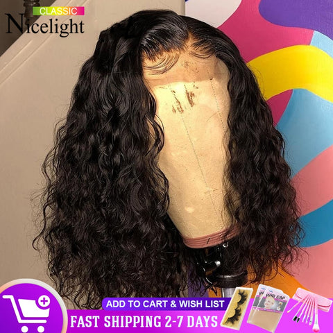 Nicelight Brazilian Water Wave Lace Front Wigs Remy Pre-Plucked