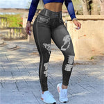 Elastic High Waist Jeans