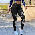 Elastic High Waist Jeans