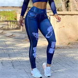 Elastic High Waist Jeans