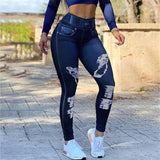 Elastic High Waist Jeans