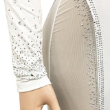 Sexy Sheer Mesh See Through Deep V Neck Long Sleeve Night Party Club Mini Dress
