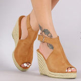 SAGACE Sandals Women's Fashion Solid Wedges