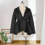 Women Sexy Party Blouse Cardigan Long Sleeve Peplum Tops Ruffles