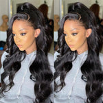 HD Transparent Body Wave Lace Front Human Hair Wigs For Black Women