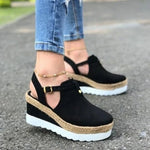 High Heel Shoes Woman Sandals Vintage Flat Platform Ladies Shoes Women Fashion Comfortable Sandals