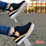 High Heel Shoes Woman Sandals Vintage Flat Platform Ladies Shoes Women Fashion Comfortable Sandals