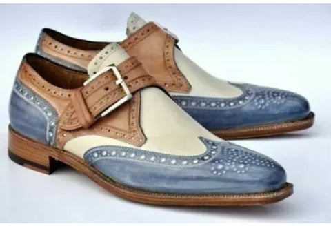 Men's Dress Shoes New Fashion Pu Leather Buckle Strap Business Shoes