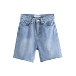 High Waist Slim Denim Shorts Bermuda Plus Size Woman New Fashion