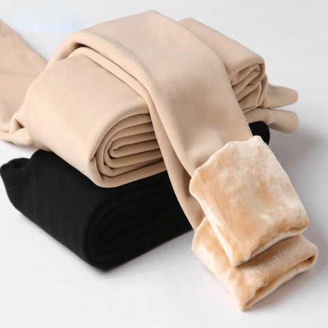 Winter Leggings For Women Warm Plus Size Leggins Solid Color Velvet Leggins High Waist Leggings