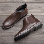 2021 NEW Men's Leather Boots Size 40-46 Chelsea Boots Top Quality Ankle Boots Brand Handmade Shoes For Men