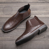 2021 NEW Men's Leather Boots Size 40-46 Chelsea Boots Top Quality Ankle Boots Brand Handmade Shoes For Men