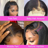 BEAUDIVA Lace Closure Wig Bone Straight Human Hair Wigs 4x4 Lace Front Wigs Prepluck Straight Human Hair Wigs With Baby Hair