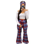 2021NEW 3 Piece Outfit Women Sets Bodycon Matching Set Crop Top Flared Pants Scarf Joggers Tracksuit Fall Clothes Wholesale