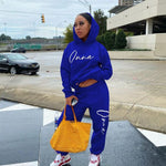 2021NEW Two Piece Outfits for Women Fall Clothes Long Sleeve Hoodies and Pants Sweat Suits Lounge Wear Matching Sets Tracksuit