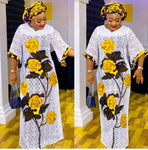 2021NEW Long Maxi Dress African Dresses for Women Dashiki Sexy Hollow Out Boubou Robe Africaine